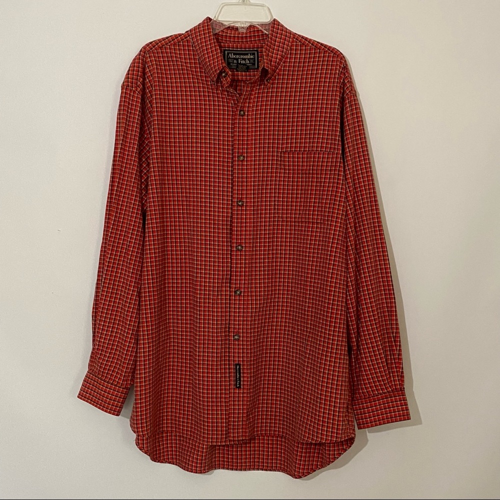 Abercrombie and Fitch men's long sleeve button down one front pocket size large
